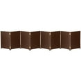 thumbnail image 3 of Red Lantern 2 ft. Short Woven Fiber Folding Screen - Dark Mocha - 8 Panel, 3 of 7