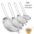 thumbnail image 2 of 1/3/4Pcs/Set Stainless Steel Wire Fine Mesh Oil Strainer Flour Colander Sieve Sifter Pastry Baking Tools Kitchen Accessories, 2 of 10