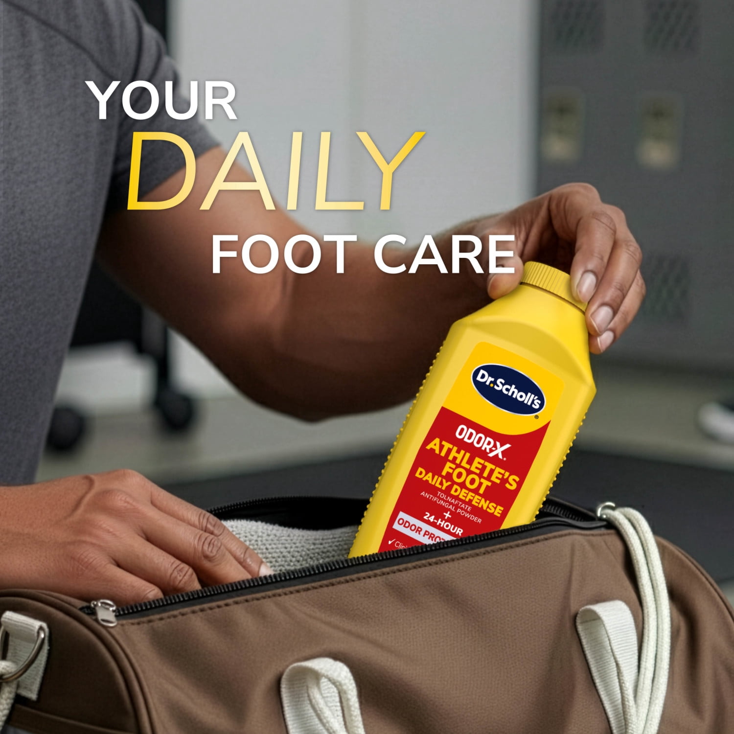 Dr. Scholl’s Odor-X Athlete’s Foot Daily Defense Powder, 24-Hour Odor Protection, Itch Relief