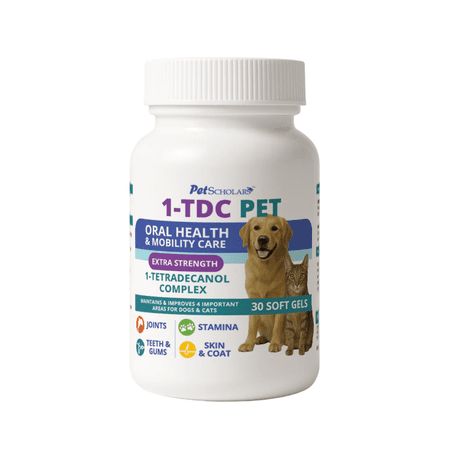 Pet Scholars 1-TDC Dental and Joint Health Softgel Supplement for Dogs and Cats (30 soft gels)