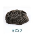 thumbnail image 2 of Remy Human Hair Man Wig Grey Mix Black Color Durable 0.06-0.08mm Thin Skin ToupeeFull PU Hairpiece Unit Replacement, 2 of 7