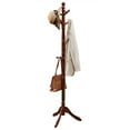 thumbnail image 1 of VASAGLE Coat Rack, Solid Wood Coat Stand, Free Standing Hall Coat Tree with 10 Hooks, Dark Walnut URCR03WN, 1 of 8