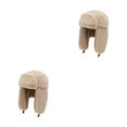 thumbnail image 2 of Guardoinrt Step Up Winter Style Thicken Earflap Caps Soft Texture Earflap Caps Autumn khaki 2Set, 2 of 6