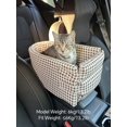 thumbnail image 3 of 1pc Plaid Car Seat For Small Pets Via Center Console, Safety Elevated Seat For Travel Suv Van Cars, Portable Dog Carrier With Thick Pad, 3 of 5