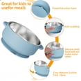 thumbnail image 3 of Baby Feeding Dinnerware Set, Suction Anti-drop,Suitable for Infants Toddlers, Have 5 Pieces Red Stainless Steel Bowl With Silicone Fork Spoon Lid, 3 of 4