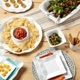 thumbnail image 3 of Q Squared Ruffle BPA-Free Melamine Chip & Dip Platter, 16-Inches, Luxe White, 3 of 3