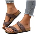 thumbnail image 4 of DAFEI Sandales à Plateforme en Cuir pour Femmes Chaussures Sandales Compensées Épaisses Sandales pour Femmes avec Semelle Intérieure en Mousse à Mémoire et Semelle Intérieure en Liège, 4 of 6