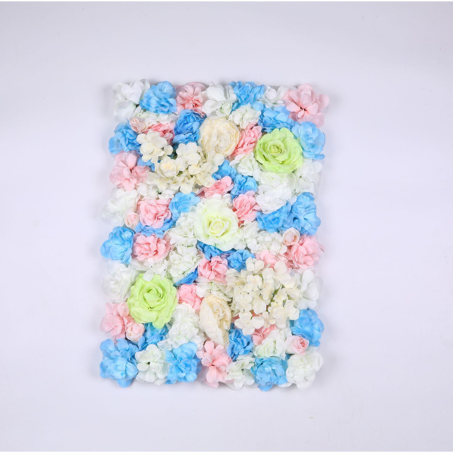 Pared de flores artificiales, rosa de seda de pared de flores artificiales, utilizada para bodas, pared de flores de rayón, utilizada para fiestas, decoración de fondo de escenario, 19 WD.WDQZL Hogar