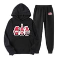 thumbnail image 2 of TIMIFIS Survêtement Noir pour Hommes 2 Pcs à Capuche Ensemble de Sport Décontracté pour Course Jogging - Automne, 2 of 9