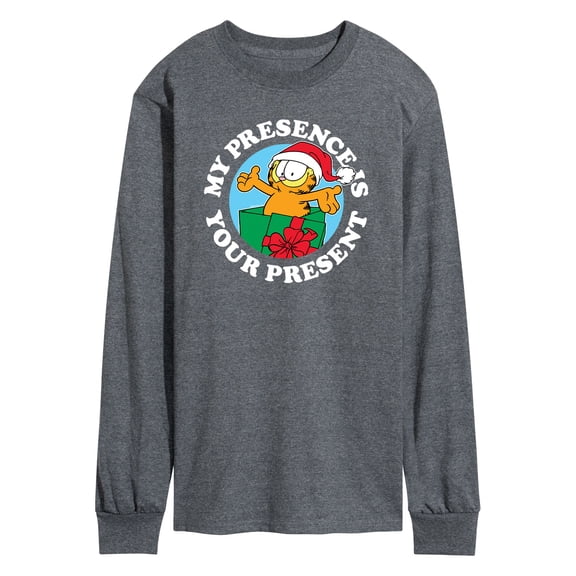 Garfield - My Presence Is Your Present - Adult Long Sleeve Tee