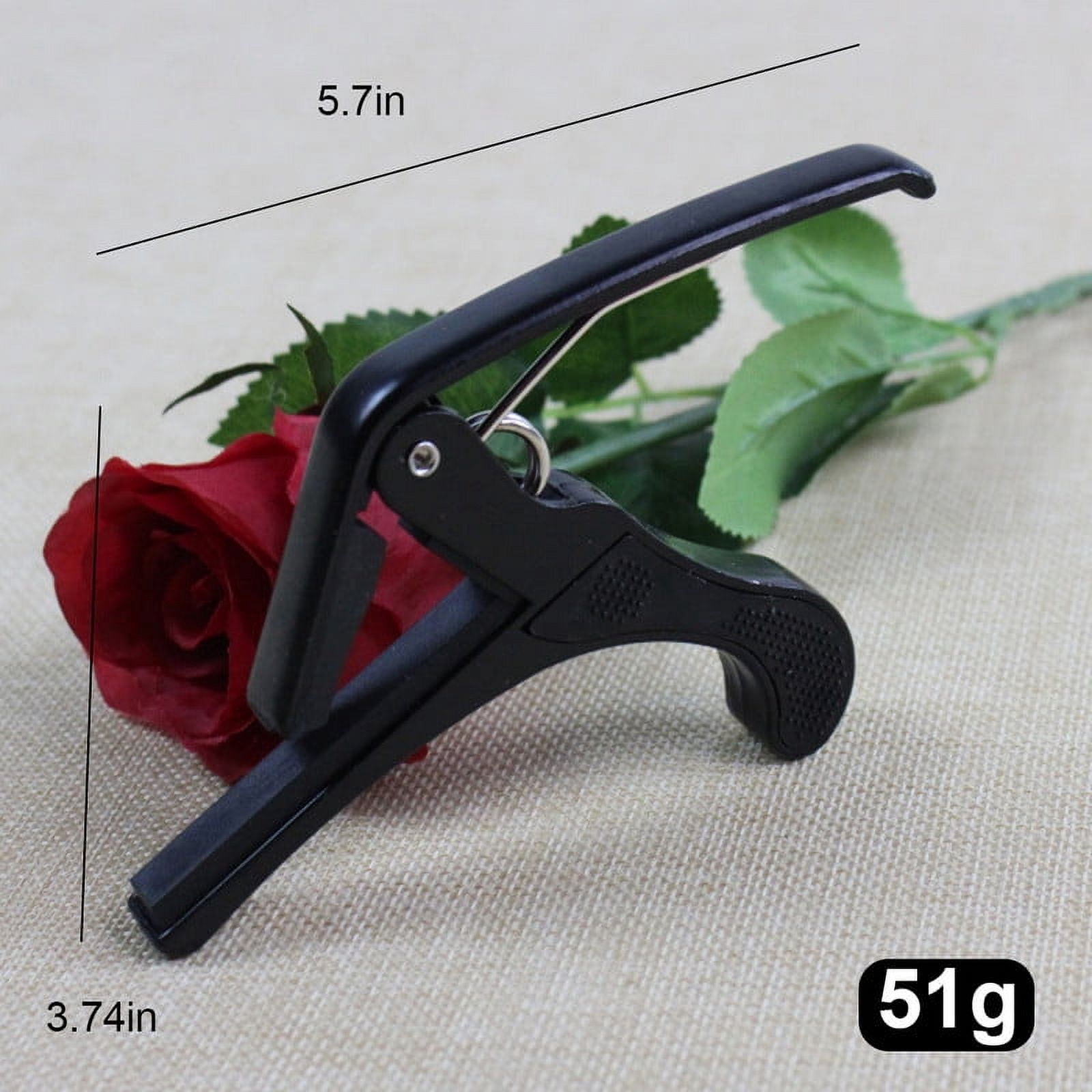 Ziyofinn Durable Guitar Capo, Black/Blue, 2 Count
