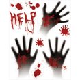 thumbnail image 1 of Halloween Window Sticker DIY Skeleton Handprint Window Cling Wall Sticker, 1 of 10