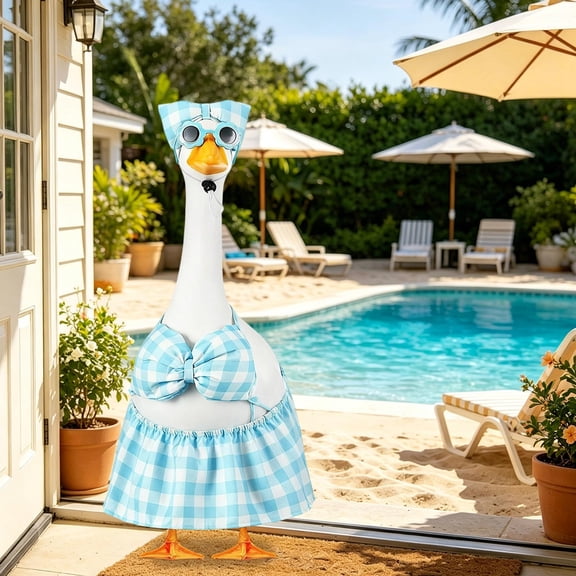 AuroraX Porch Goose Clothes Set 23" Porch Goose Summer Outfit 17-19 In Hawaiian Bikini Beach Outfit Porch GooseCostume 20 inch Fall Outside Stuff