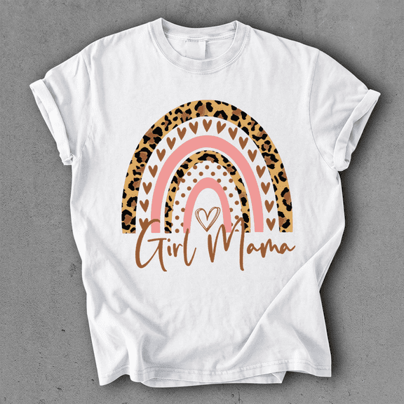 Girl Mama Boho Rainbow Graphic T-Shirt