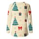 thumbnail image 5 of Pntutb Camiseta de manga larga raglán con estampado navideño informal con cuello en V para mujer Pntutb Pntutb-6071, 5 of 5