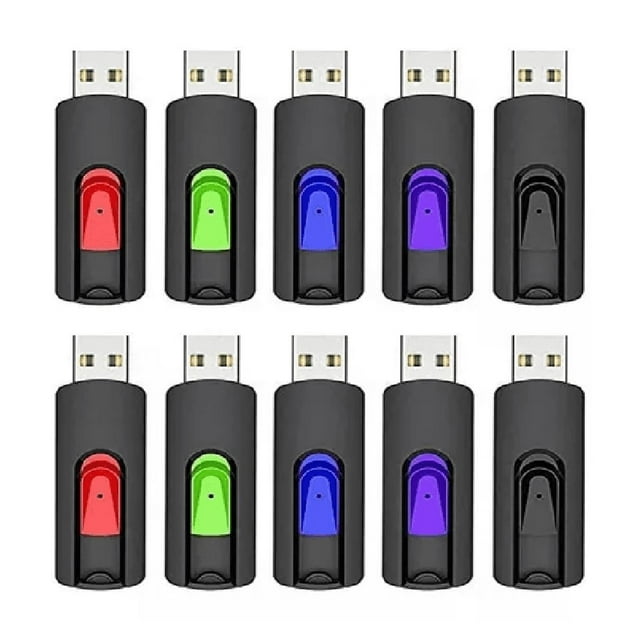 Memoria Usb 2.0 Topesel De 8 Gb, Plateado, 10 Piezas negro
