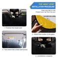 thumbnail image 6 of Iauyy Foldable Windshield Sun Shade for Cars, Interior Sun Protection for car UV Protection for Sedan/SUV/Truck, (S/M/L) Rough Black Line Background, 6 of 8