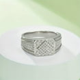 thumbnail image 6 of 18K Gold Plated Moissanite Ring - Exquisite 925 Sterling Silver Band for Men, Perfect for Party, Engagement, Wedding, Anniversary, and Gift for Boyfriend, 6 of 7