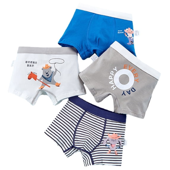 YAZI Little Boys' Cotton Brief Soft Underwear Multipack