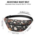 thumbnail image 3 of Fanny Pack Vintage Halloween Scene Pattern Waist Pack Bag,Running Cross Bag,Waterproof Large Fanny Packs for Women Men for Travel Running Hiking Cycling, 3 of 6