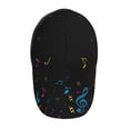 thumbnail image 2 of Kdxio Unisex Color Musical Notes Pattern Baseball Cap Unisex Washed Classic Adjustable Hat, 2 of 5