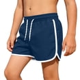 thumbnail image 2 of Boys Summer Casual Layer Solid Swimming Pants for Ages 9 16 Beach Swim Trunks Breathable Elastic Waist, 12-13 Years, Dark Blue, 2 of 4