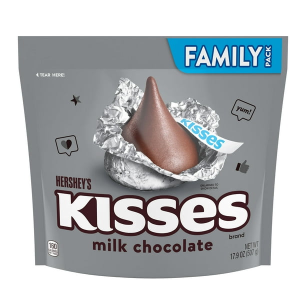 HERSHEY'S, KISSES Milk Chocolate Candy, Halloween, 17.9 oz, Family Pack