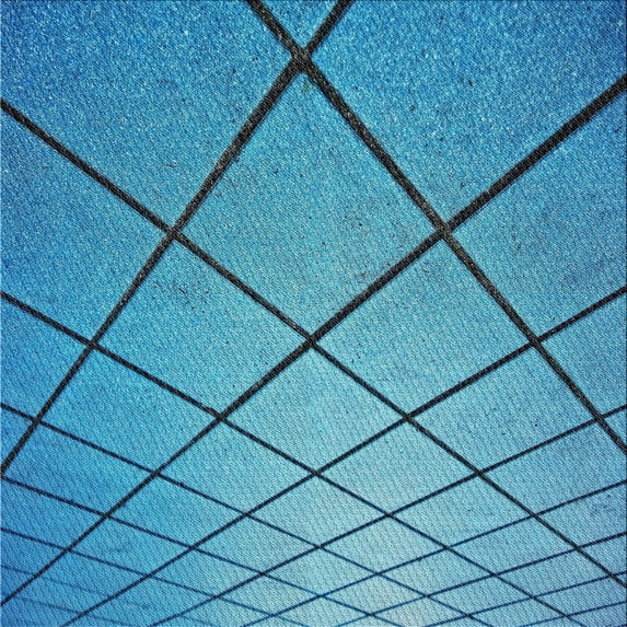 Ahgly Company Machine Washable Indoor Square Transitional Bright Turquoise Blue Area Rugs, 3' Square