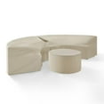 thumbnail image 2 of Crosley Catalina 3 Piece Patio Curved Sectional Sofa Cover Set in Tan, 2 of 5