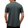 thumbnail image 5 of Timoontee Men's Short Sleeve Basic T Shirt Breathable Fabric Moisture Wicking Crew Neck V Neck Great For Multiple Quick Dry Gray M, 5 of 6