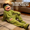 thumbnail image 6 of Kintue Monster Pajamas Adult Goofy Onesie, Big Mouth Plush Halloween Costume with 3D Hood, Matching Loungewear for Couples and Family, No Shoes Included, 6 of 8