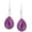 Amethyst, variant on Natural Tiger Eye Sterling Silver Plated Dangle Earrings for Women - Brown Gemstone June Birthstone Teardrop Shape Dangle & Drop Handmade Earrings Jewelry - Gifts for Her