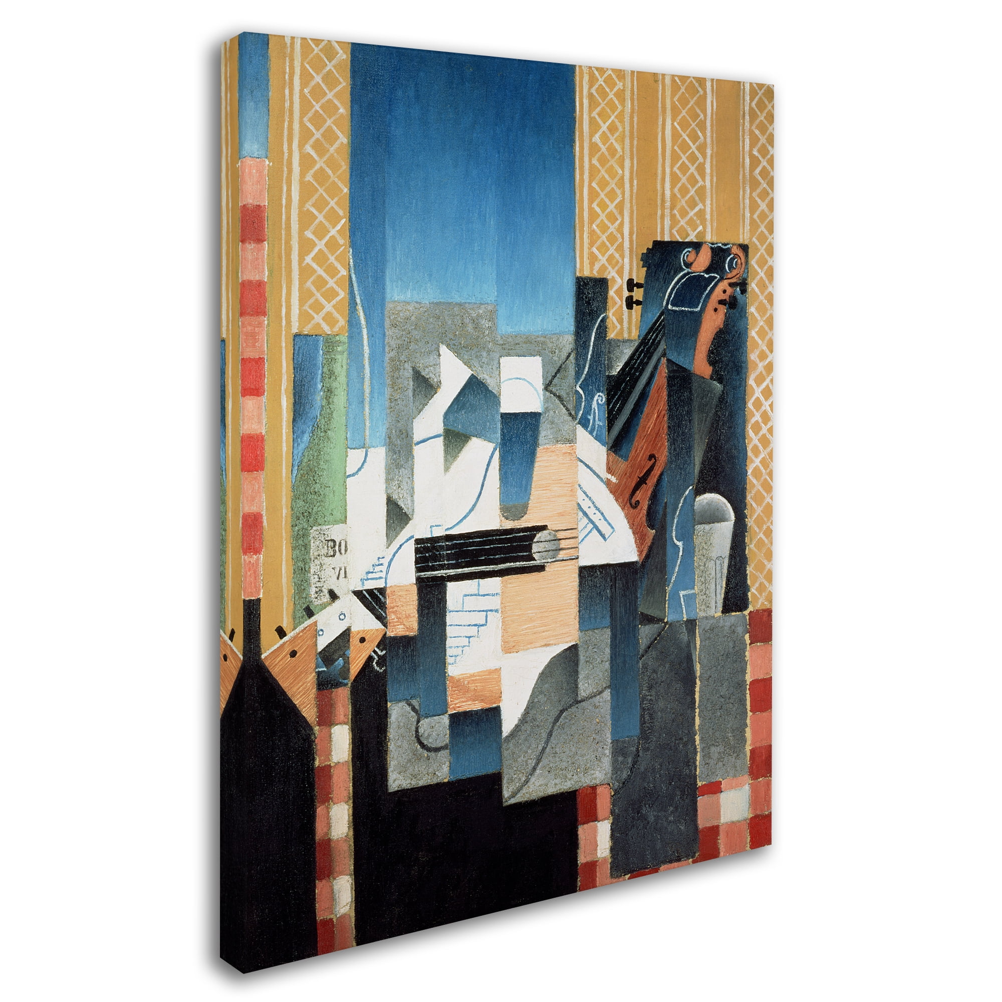 Trademark Fine Art "Still Life With Violin and Guitar" Canvas Art by Juan Gris