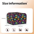 thumbnail image 4 of KLL Colorful Dinosaur Print 4 Slice Toaster Dust Covers Kitchen Small Appliance Cover with 2 Pockets,Can hold Jam Spreader Knife & Toaster Tongs (12.4 x 10.6 x 8.2), 4 of 6