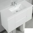 thumbnail image 4 of Spaco 48" Floating Bathroom Vanity with Sink, Modern Wall-Mounted Bathroom Storage Vanity Cabinet with Resin Top Basin and Soft Close Drawers, White, 4 of 15