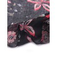 thumbnail image 4 of INSPIRE CHIC Women's Large Balinese Yarn Floral Print Scarves Beach Shawl Vintage Wrap Black, 4 of 6