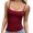 Wine Red, variant on YUEVORA Spaghetti Strap Tank Top for Women, Slim Fit Cropped Camisole with Soft Stretch, Solid Color Basic Cami Shirt, Everyday Summer Layering Piece, Sizes XXS to XL.