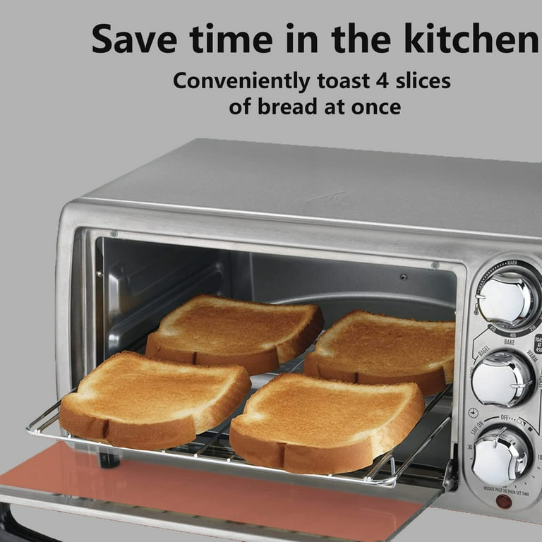 Large Countertop Toaster Oven Pizza Maker 4-Slice Bread Capacity