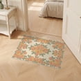 thumbnail image 2 of ODIKA 2'x3' Ultra-Soft Accent Mat, Farmhouse Vintage Botanical Peach Harvest Orchard Fruit Motif None Washable, Bare feet friendly, Easy Care Indoor rug for Bedside, Footrest, 2 of 7