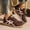 Coffee, variant on YOUYEDIAN Sneakers for Women Fashion Platform Round Toe Mesh Knit Slip On Sneakers Sport Breathable Versatile Comfy Strap Casual Skate Shoes
