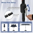 thumbnail image 4 of Patiojoy 13 FT Patio Umbrella Double-Sided Market Umbrella with 36 Solar-Powered LED Lights Cross Base Included Navy, 4 of 10