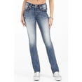 thumbnail image 2 of Miss Me Women's Medium Wash Mid Rise Geo Pocket Slim Stretch Bootcut Jeans - M9224SB 29W x 34L, 2 of 4