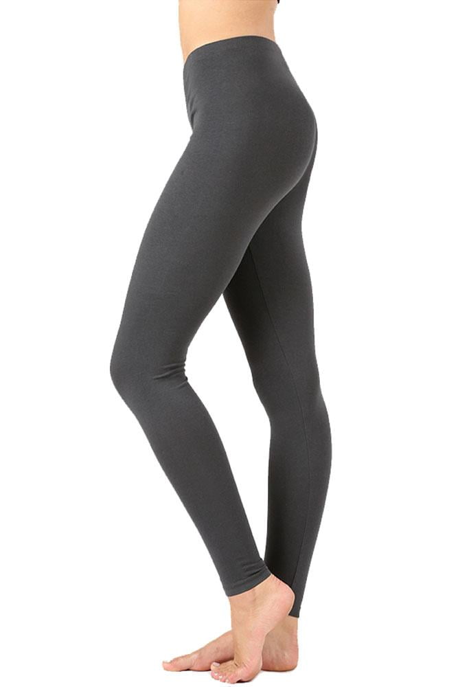 Womens High Waist Cotton Full Length Ankle Leggings - Walmart.com