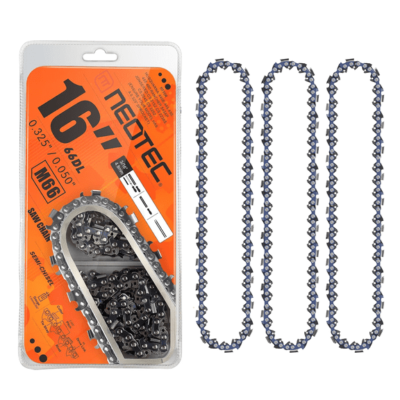 NEOTEC 16" Chainsaw Chain .325" .050" 66DL, fit for Husqvarna 435/430 (3 Pack)