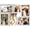 6 Holes White Photo Frame, variant on 4 Picture Frame, 4x6 Four Folding Hinged Photo Frames, Rustic Wood Desk Family Photo Collage Stand Vertical on Tabletop for Birthday Family Lover Gift (White)