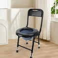 thumbnail image 3 of Chaise de Toilette de Chevet, Chaise de Toilette de Commode de Chevet à Hauteur Réglable pour Femmes Enceintes pour Usage Intérieur, 3 of 7