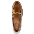 thumbnail image 5 of Time and Tru Women's Faux Leather Comfort Loafers with Chain Accent, Wide Width Available, 5 of 6
