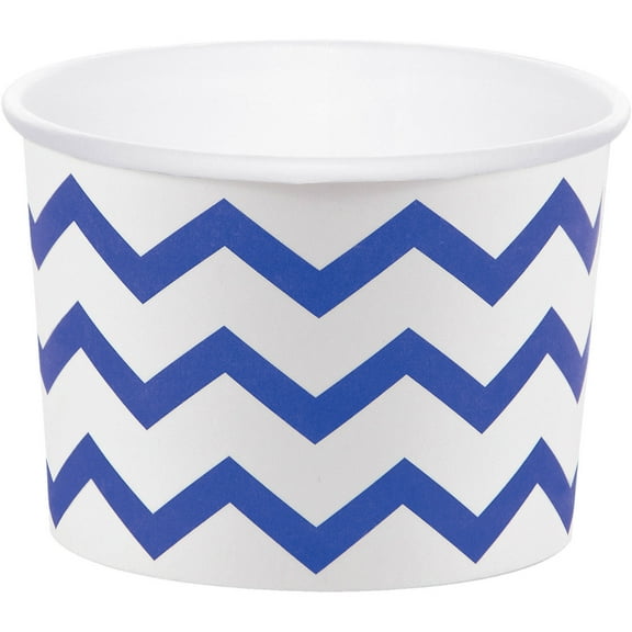 Cobalt Blue Chevron Treat Cups, 6pk