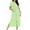 Mint Green, variant on Fengactive Women's Zipper Front Long Nightgown Cute Print Short Sleeve Pajamas Nightdress Full Length Sleepwear with Pockets