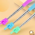 thumbnail image 5 of Estuches de lápiz multifuncionales emergentes para niñas y niños, estuches de dibujos animados encantadores para papelería, afilador, el mejor regalo para niños (morado) rosa 2, 5 of 5